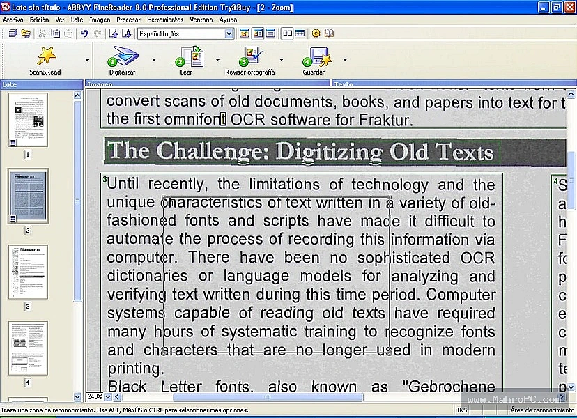 Spotting deleted and modified text between a Word file and a scanned PDF.