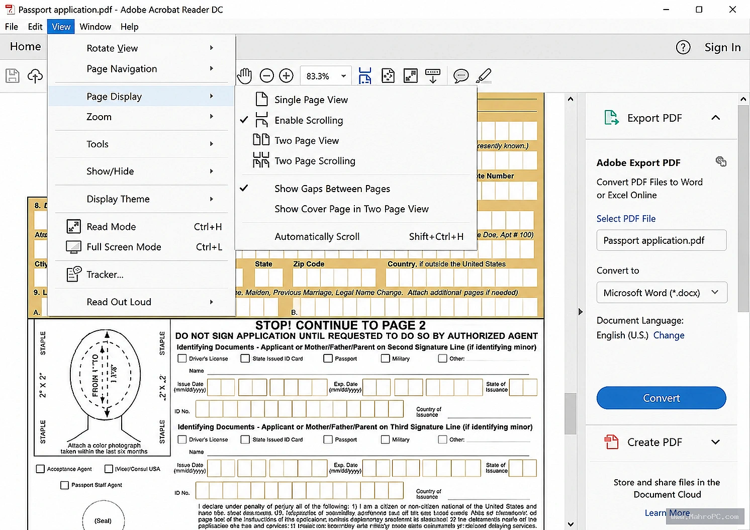 Filling a PDF Form – Type directly into forms, no printing needed. Perfect for applications and invoices.