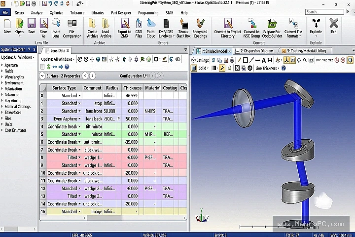Data import and signal setup dialog for configuring channels, calibration, and unit systems.