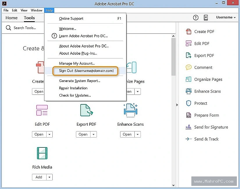 Adobe Acrobat Writer 2026 export and verification panel displaying completed PDF output, file size summary, and compliance check status.