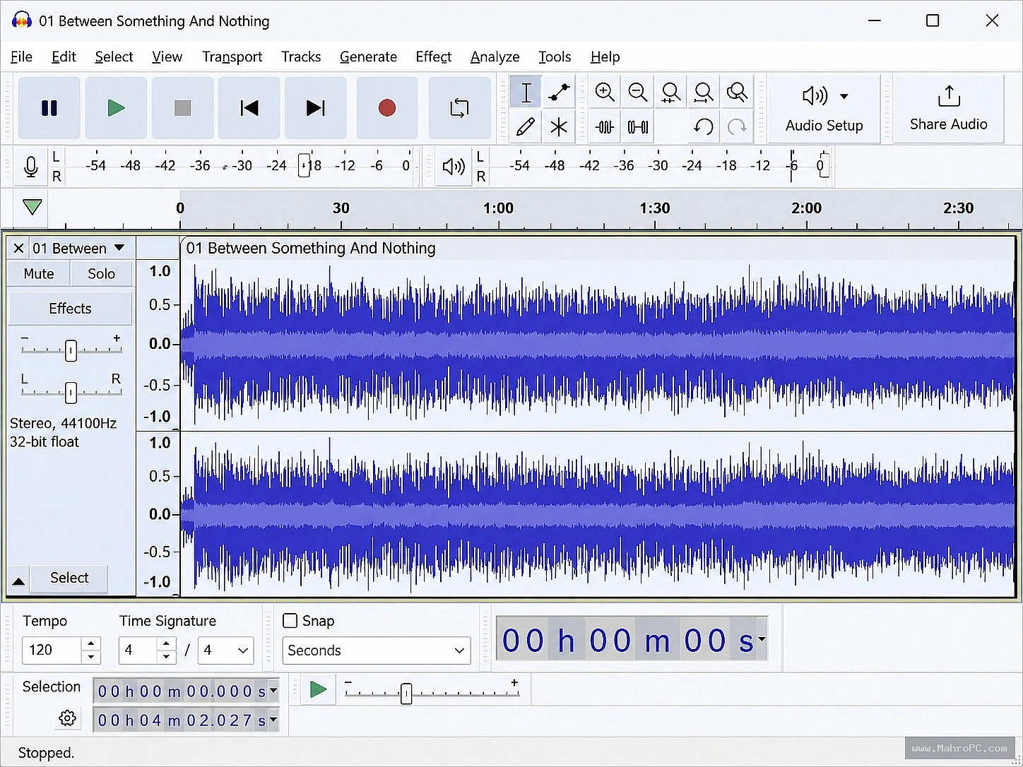 Audacity audio host and buffer configuration panel, showing available device drivers and latency settings.