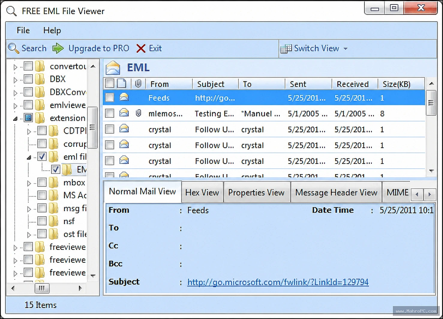 Browse multiple EML files quickly with fast loading, search options, and an organized email viewer for Windows.
