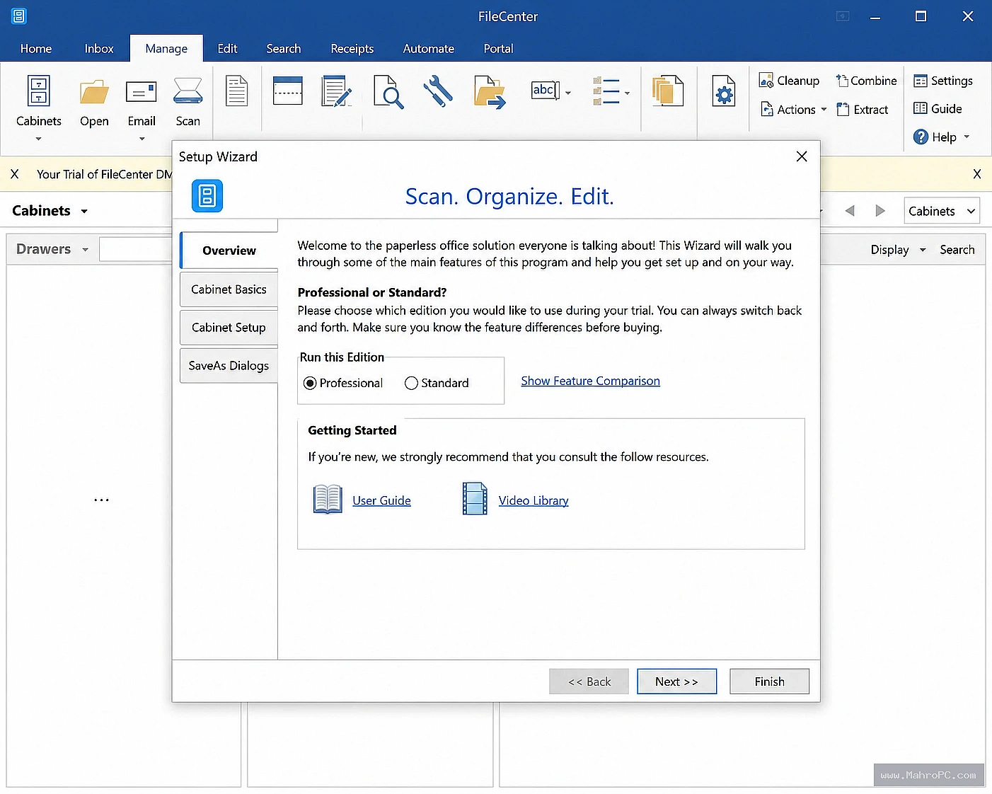 Lucion FileCenter Suite main interface for organizing documents, managing PDF files, and improving office productivity.