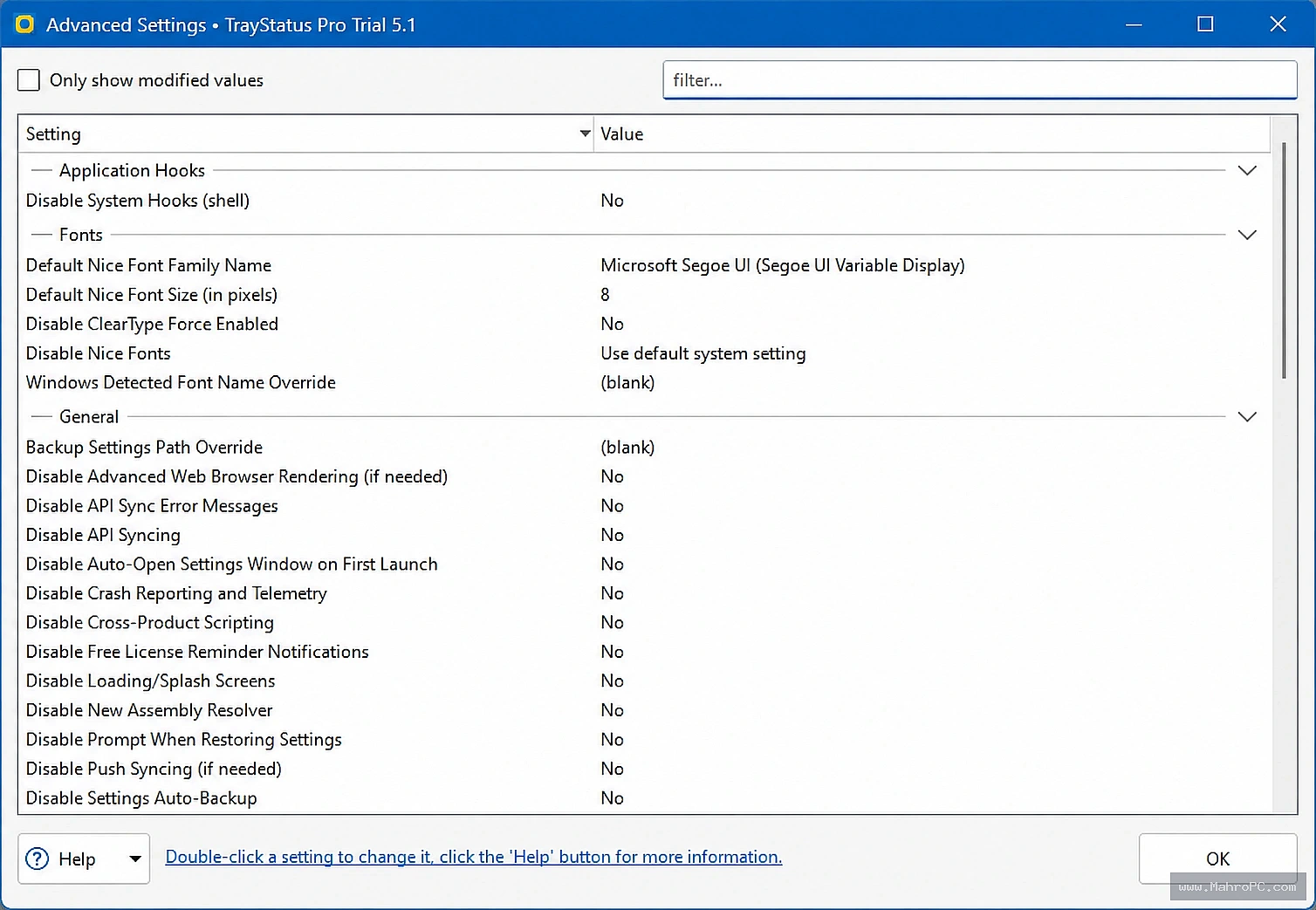 TrayStatus Pro main interface for monitoring Caps Lock, Num Lock, Scroll Lock, hard drive activity, and system status directly from the Windows taskbar.