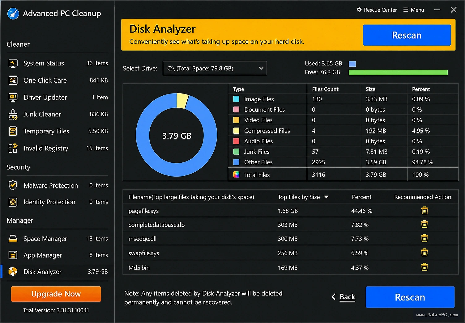 Maintain a cleaner Windows environment with simple cleanup controls designed to help manage storage and keep your computer running smoothly.