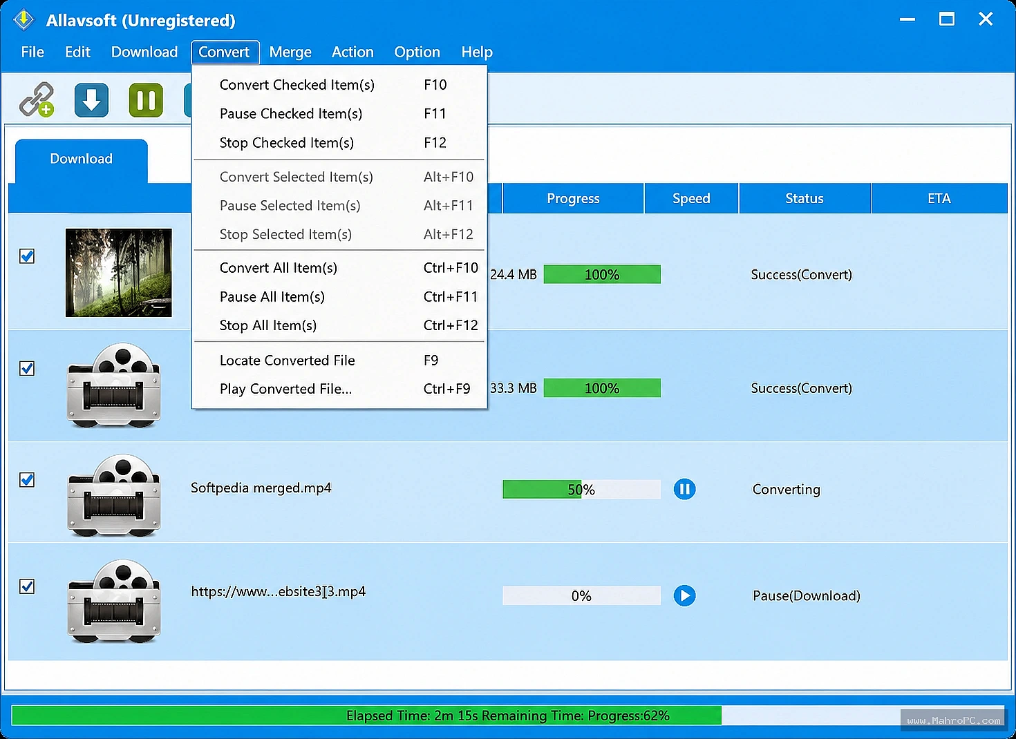 Manage multiple downloads with batch processing, pause and resume tasks, merge media files, and organize your completed downloads through a clean and efficient interface.