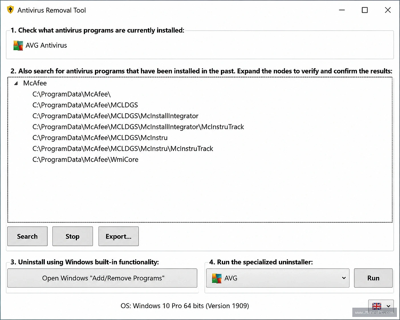 Uninstall antivirus programs completely by removing leftover files, registry entries, services, drivers, and other residual components that standard uninstallers often leave behind.