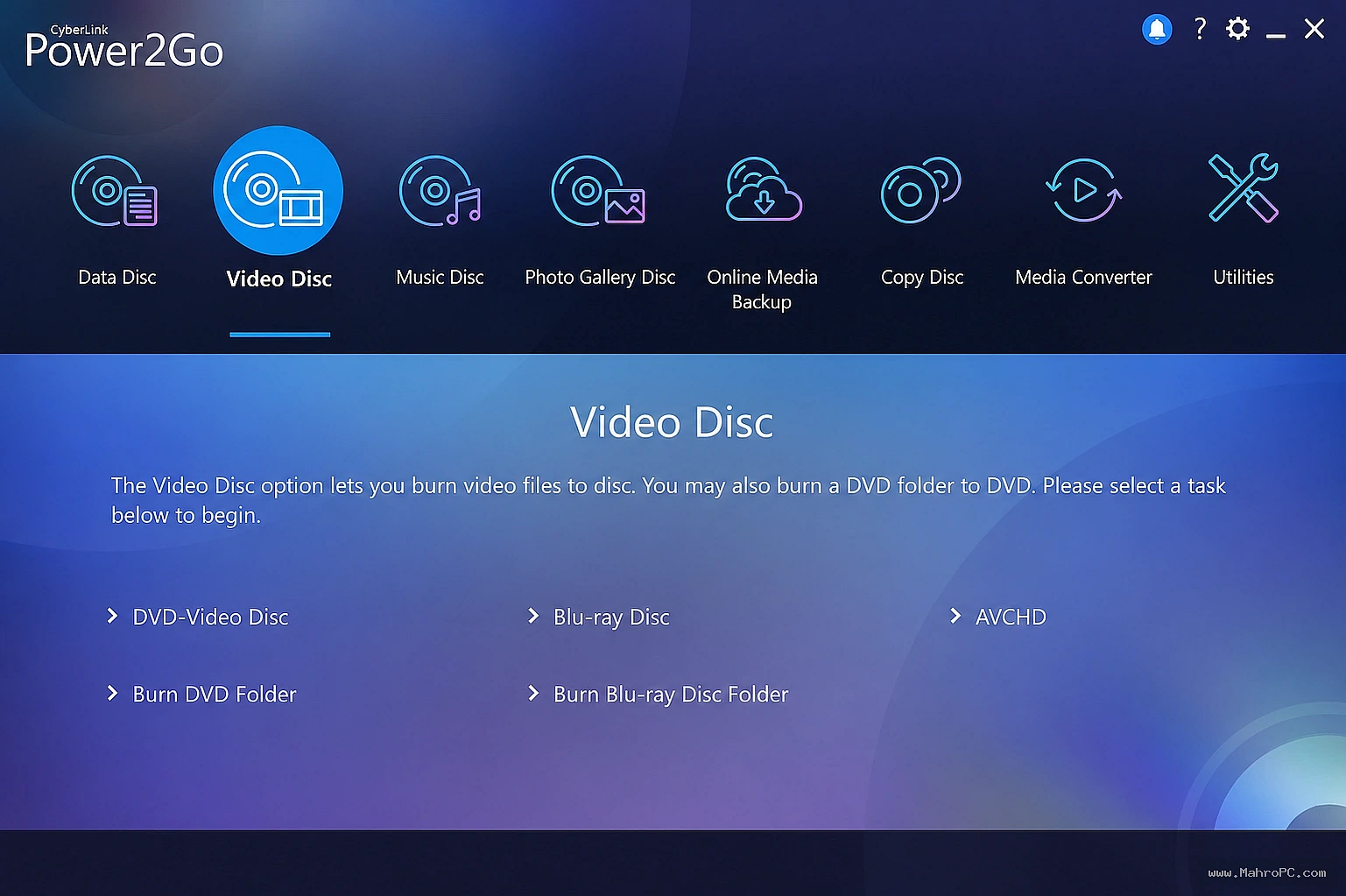 Burn data, music, videos, and system backups to CDs, DVDs, and Blu-ray discs with an all-in-one disc authoring workspace designed for Windows users.
