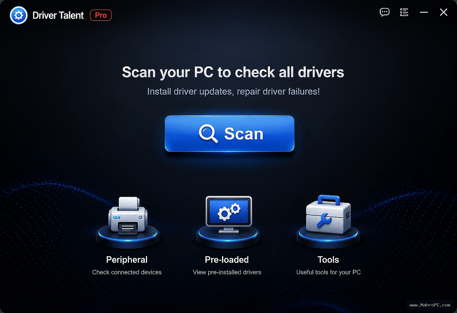 Scan your Windows PC to detect outdated, missing, corrupted, or incompatible drivers and view detailed hardware information in one organized dashboard.