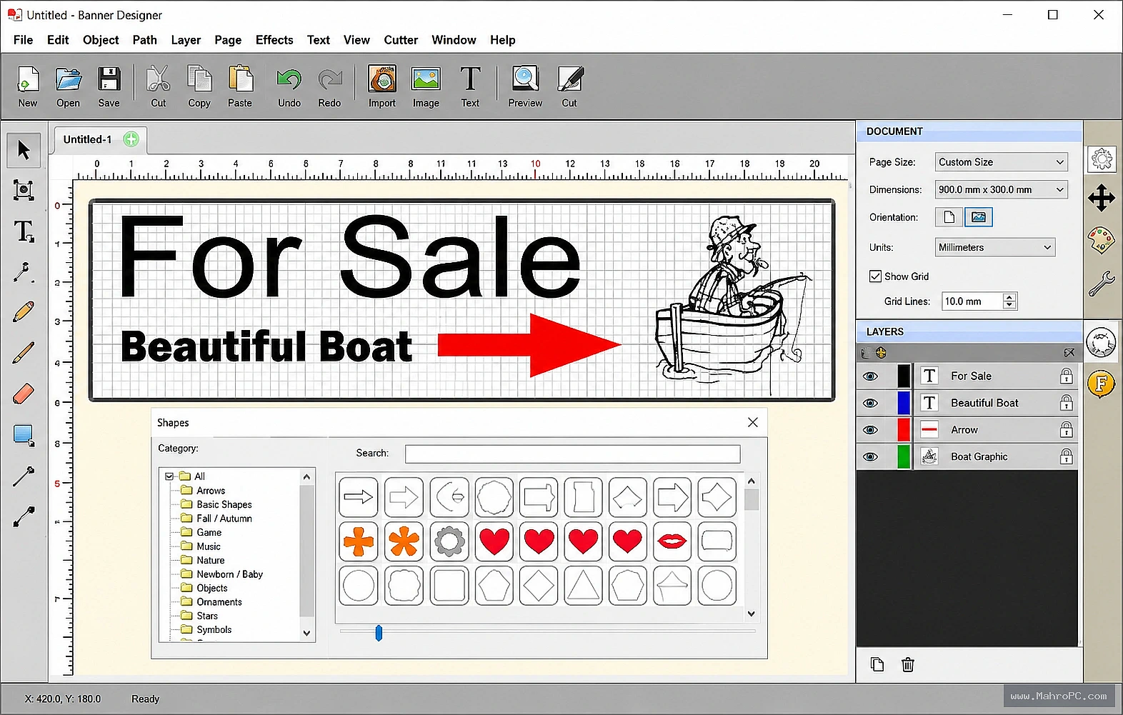 Import SVG, PDF, AI, EPS, and other supported file formats, edit artwork, add text, and prepare precise cutting paths for compatible cutting machines.